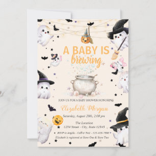 Ein Baby brütet Ghost Dotted Baby Dusche Einladung