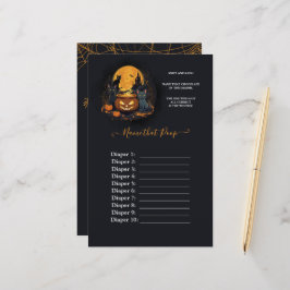 Ein Baby brütet Halloween Baby Shower Poo Game