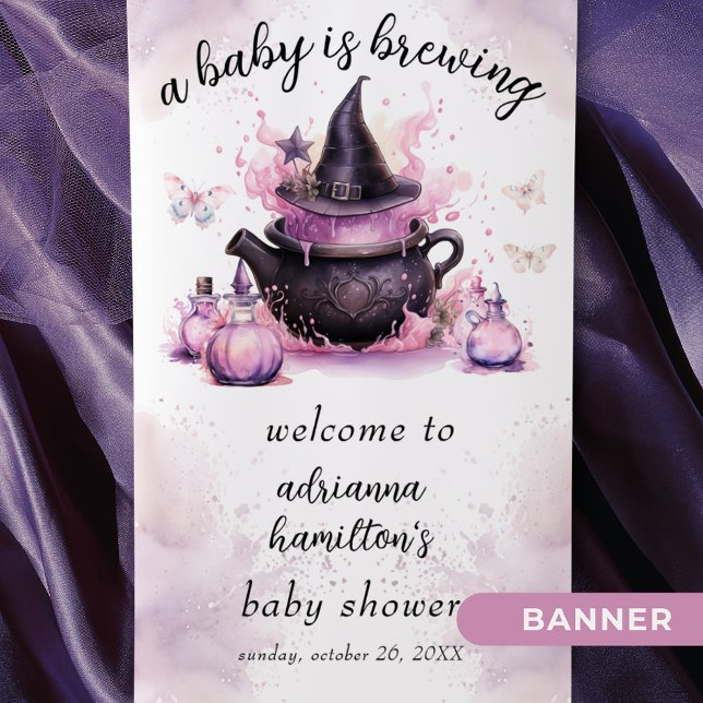 Ein Baby brütet Halloween-Babydusche. Empfang Banner (Von Creator hochgeladen)