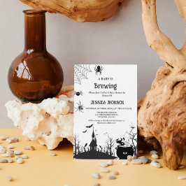 Ein Baby brütet Halloween Black Baby Dusche Einladung