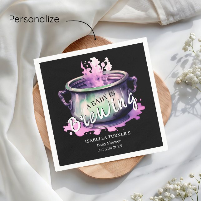 Ein Baby brütet | Halloween-Kinderdusche Serviette (Von Creator hochgeladen)