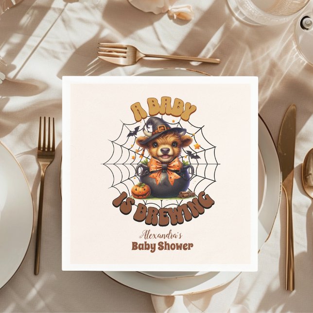 Ein Baby brütet Halloween-Kinderdusche Serviette (Von Creator hochgeladen)