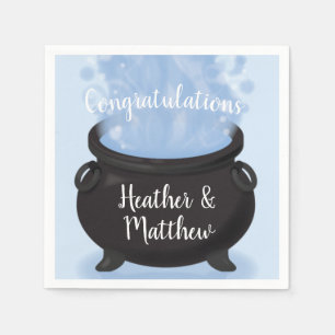 Ein Baby brütet HexenBaby-Dusche Gothic Blue Serviette