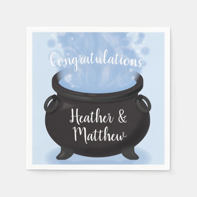 Ein Baby brütet Hexendusche Gothic Blue Serviette (Vorderseite)