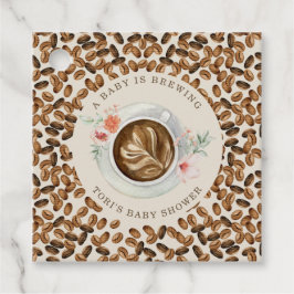 Ein Baby brütet Kaffee-Blumendusche Geschenkanhänger