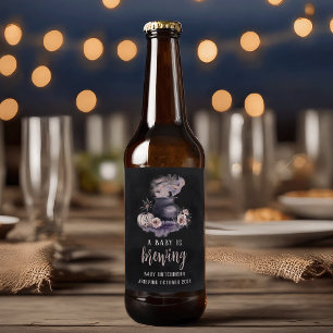 Ein Baby brütet Niedliche Halloween-Baby-Duschgefä Bierflaschenetikett