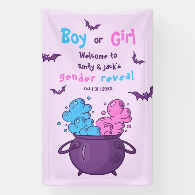 Ein Baby brütet Niedliche Halloween-Gender-Offenba Banner (Vertikal)