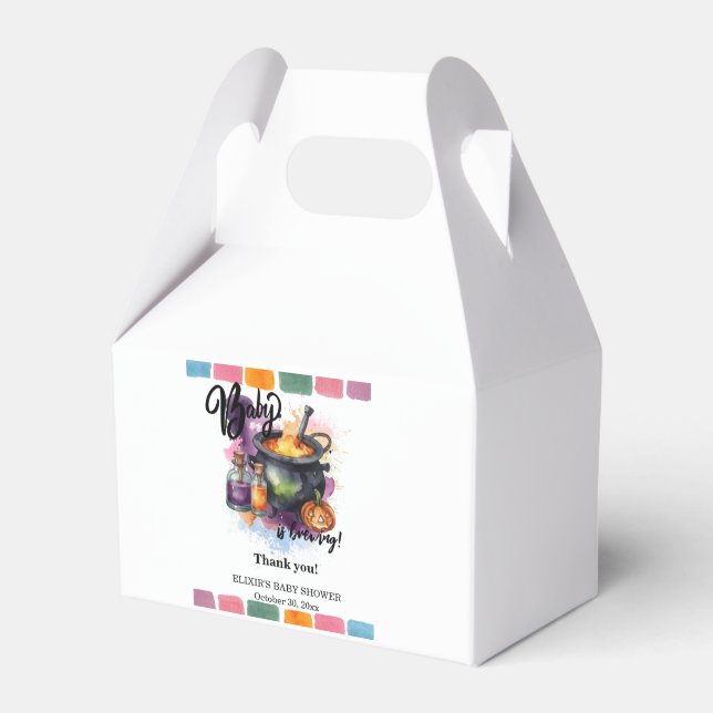 Ein Baby brütet. | Niedliche Halloween-Kinderdusch Geschenkschachtel (Vorderseite)