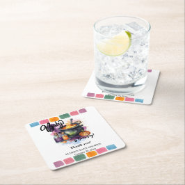 Ein Baby brütet. | Niedliche Halloween-Kinderdusch Rechteckiger Pappuntersetzer