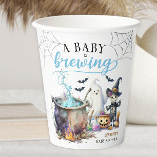 Ein Baby brütet Niedliche Halloween-Kinderdusche Pappbecher