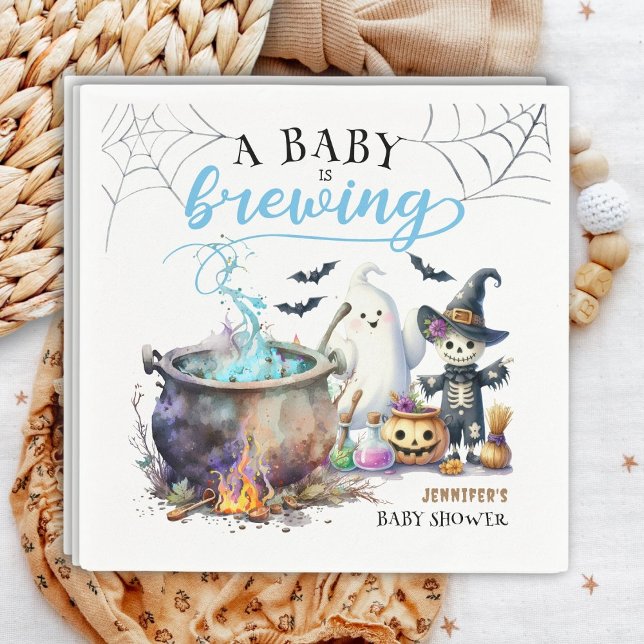 Ein Baby brütet Niedliche Halloween-Kinderdusche Serviette (Von Creator hochgeladen)