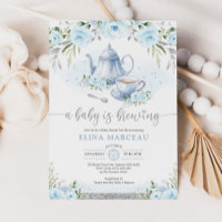 Ein Baby brütet Silver Blue Floral Tee Party