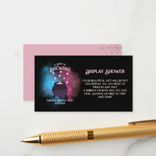 Ein Baby brütet Spooky Gender Reveal Cauldron Begleitkarte