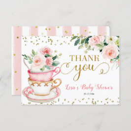 Ein Baby brütet Tea Party Baby Dusche Dankeskarte