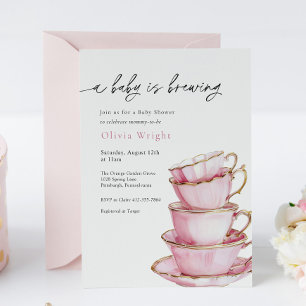 Ein Baby brütet Tea Party Baby Dusche Einladung