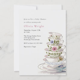 Ein Baby brütet Tea Party Baby Dusche Einladung