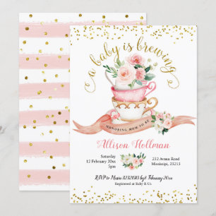 Ein Baby brütet Tea Party Baby Dusche Einladung