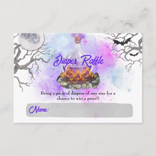 Ein Baby brütet - Windeln-Raffelkarten Begleitkarte (Vorderseite)