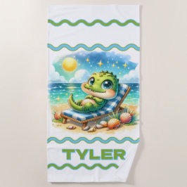 Ein Baby Croc's Sunny Escape Personalisiert Strandtuch