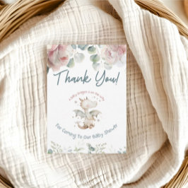 Ein Baby Dragon ist auf dem Weg Babydusche Danke