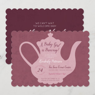 Ein Baby Girl ist Tee Party Babydusche Einladung