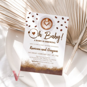 Ein Baby ist Brechen, Coffee Baby Dusche Einladung
