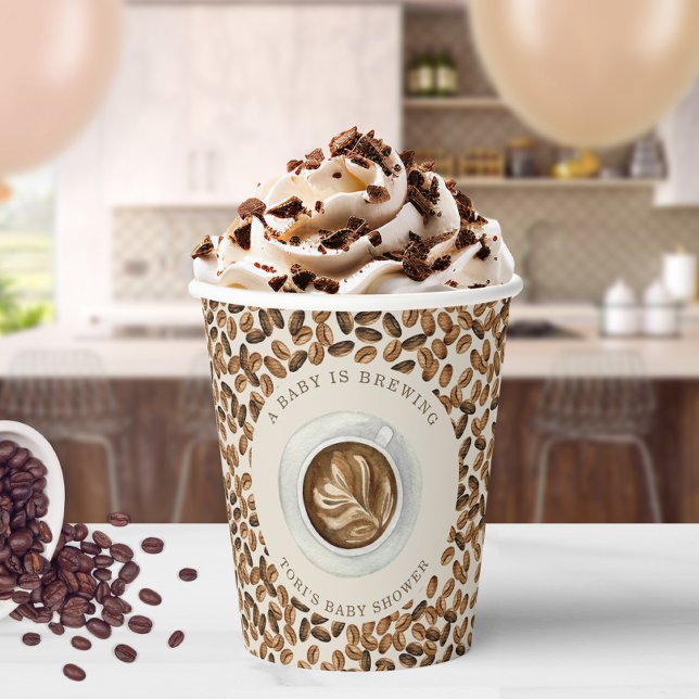 Ein Baby ist das Brechen von Kaffee-Cup & Beans Ba Pappbecher (Von Creator hochgeladen)