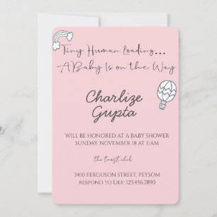 Ein Baby ist unterwegs Baby Shower Einladung