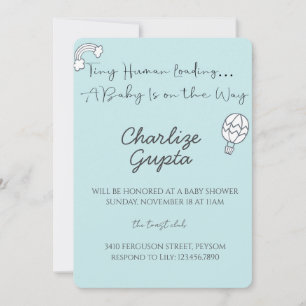 Ein Baby ist unterwegs Baby Shower Einladung
