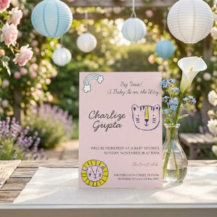 Ein Baby ist unterwegs Baby Shower Einladung