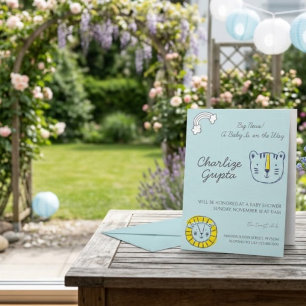 Ein Baby ist unterwegs Baby Shower Einladung