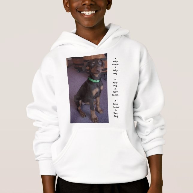 Ein Baby-Jagdhund, grün Hoodie (Vorderseite)