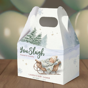 Ein Baby kommt, um den Winter Weihnachts-Baby-Part Geschenkschachtel