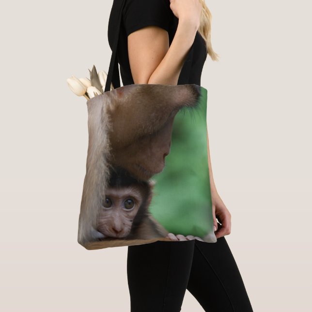 Ein Baby-Macaque und es sind Mutter (Von Nahem)