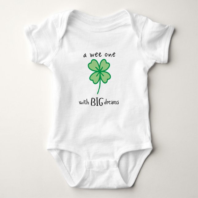 Ein Baby mit BIG Träume Baby Bodysuit Baby Strampler (Vorderseite)