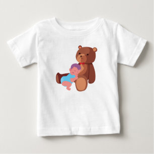 ein Baby mit Teddy T-shirt
