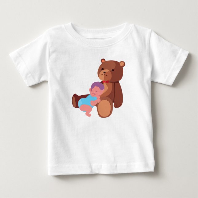 ein Baby mit Teddy T-shirt (Vorderseite)