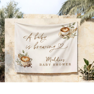 Ein Baby wird Baby-Dusche, Coffee Baby-Dusche Wandteppich