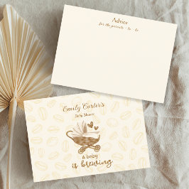 Ein Baby wird Baby Shower Coffee Advice Card gebra Begleitkarte