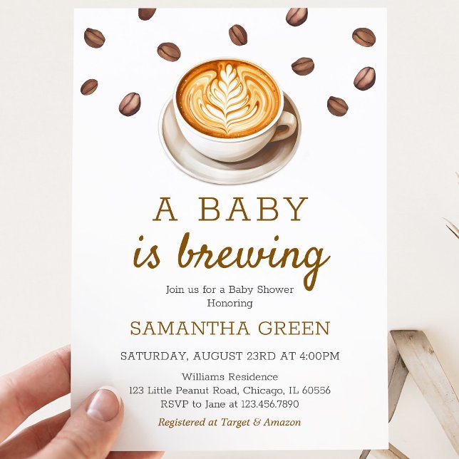 Ein Baby wird Babydusche brauen Einladung (Von Creator hochgeladen)