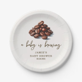 Ein Baby wird Babydusche brauen Pappteller