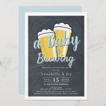 Ein Baby wird Bier Co-ed Blue Baby Dusche brauen