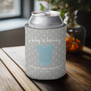 Ein Baby wird brauen - Paare Dusche Gefallen Blue Dosenkühler