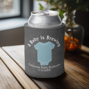 Ein Baby wird brauen - Paare Dusche Gefallen Blue Dosenkühler