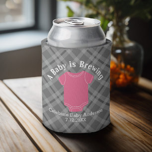 Ein Baby wird brauen - Paare Dusche Gefallen Pink Dosenkühler