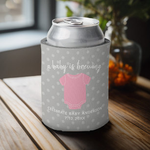 Ein Baby wird brauen - Paare Dusche Gefallen Pink Dosenkühler