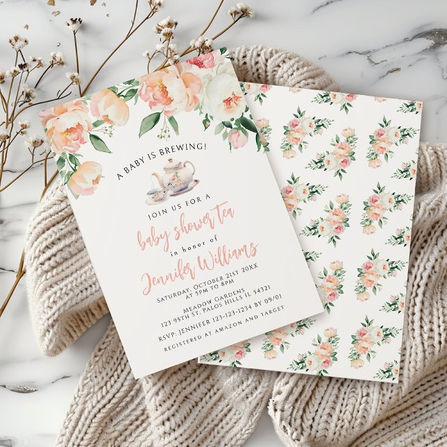 Ein Baby wird die Dusche eines Blumenjungen Einladung (Von Creator hochgeladen)