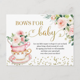 Ein Baby züchtet Tee-Party-Bücher für die Babykart Einladungspostkarte