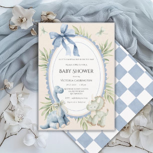 Ein Babysauraus ist auf dem Weg Süße Babyparty Einladung