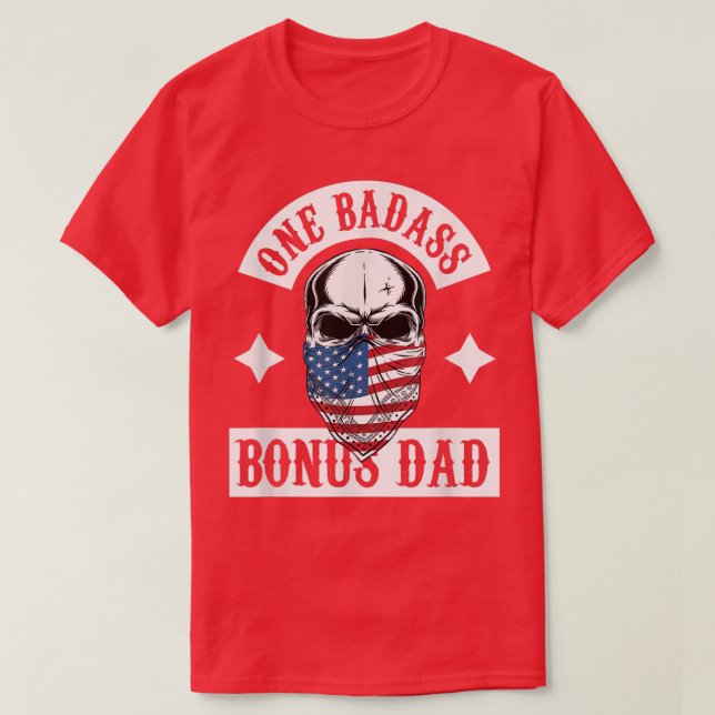 Ein Badss Step Vater Skeleton Vatertag T-Shirt (Design vorne)